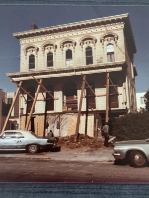 Archival exterior view of the Sylvester House