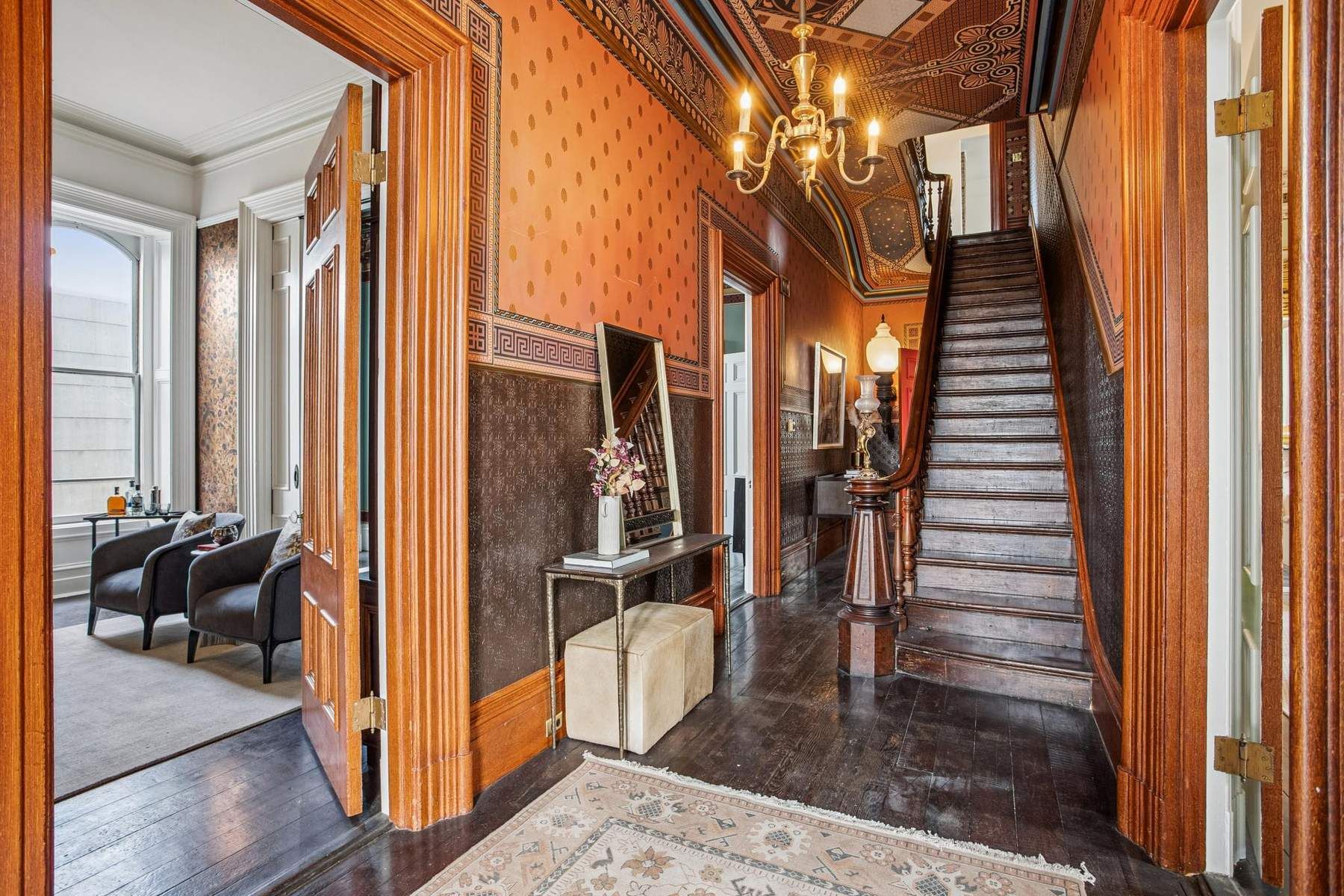 Hallway and staircase at the Sylvester House